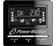 POWERWALKER Zasilacz UPS Line-Interactive 1500VA CW FR 3X PL 230V, USB, RRS-232, LCD, EPO VI 1500 CW FR - 545712 - zdjęcie 5